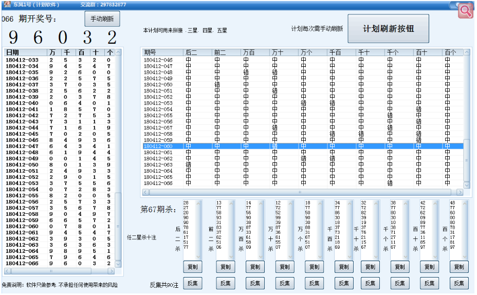 东风1号时时彩杀号软件（任二星杀十注）